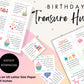 Birthday Treasure Hunt for kids, Child Scavenger Hunt, Printable Treasure Hunt Cards, Scavenger Hunt Clues, Indoor Fun Bday Games for Kids.