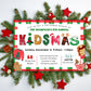 Christmas Party Invitation, Kids Holiday Party Invitation, Kidmas Invite, DIY Editable Printable XMAS Invite, Cute Children Christmas Event