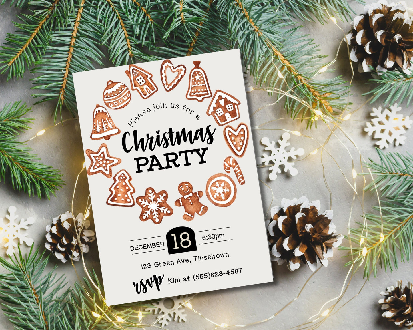 Christmas Party Invitation, Holiday Party Invitation, Kid Christmas Party Invite, DIY Editable Printable XMAS Invite, Christmas Download