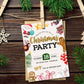 Christmas Party Invitation, Holiday Party Invitation, Kid Christmas Party Invite, DIY Editable Printable Template, XMAS Invite DIY Download