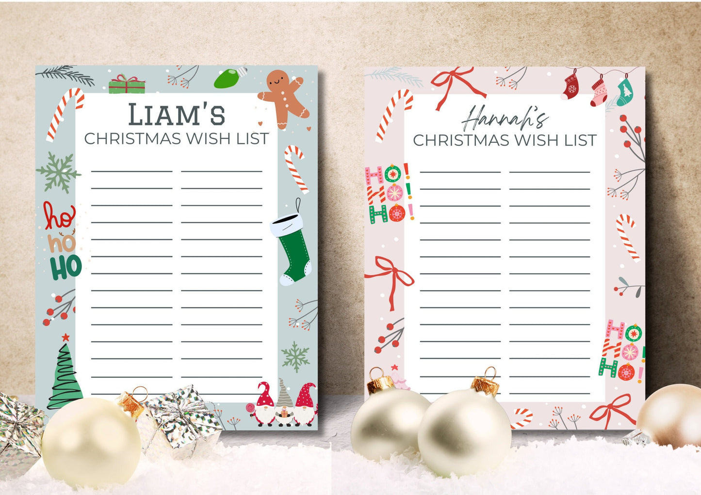 Kids Christmas Wishlist, DIY Editable Holiday Wish List Template, Personalized Printable Santa Wish list Activity, Children's Xmas Wishlist