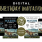 Dinosaur Birthday Invitation, Dino BDay Invite for kids, TRex Invitation, Boy Birthday Invite, Tyrannosaurus Rex Birthday, Editable Template