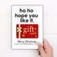 Christmas Gift Card Holder, Funny Holiday Gift Card Holder, Printable Editable Gift Card Holder, Sarcastic Gift Card Holder, Humorous Card