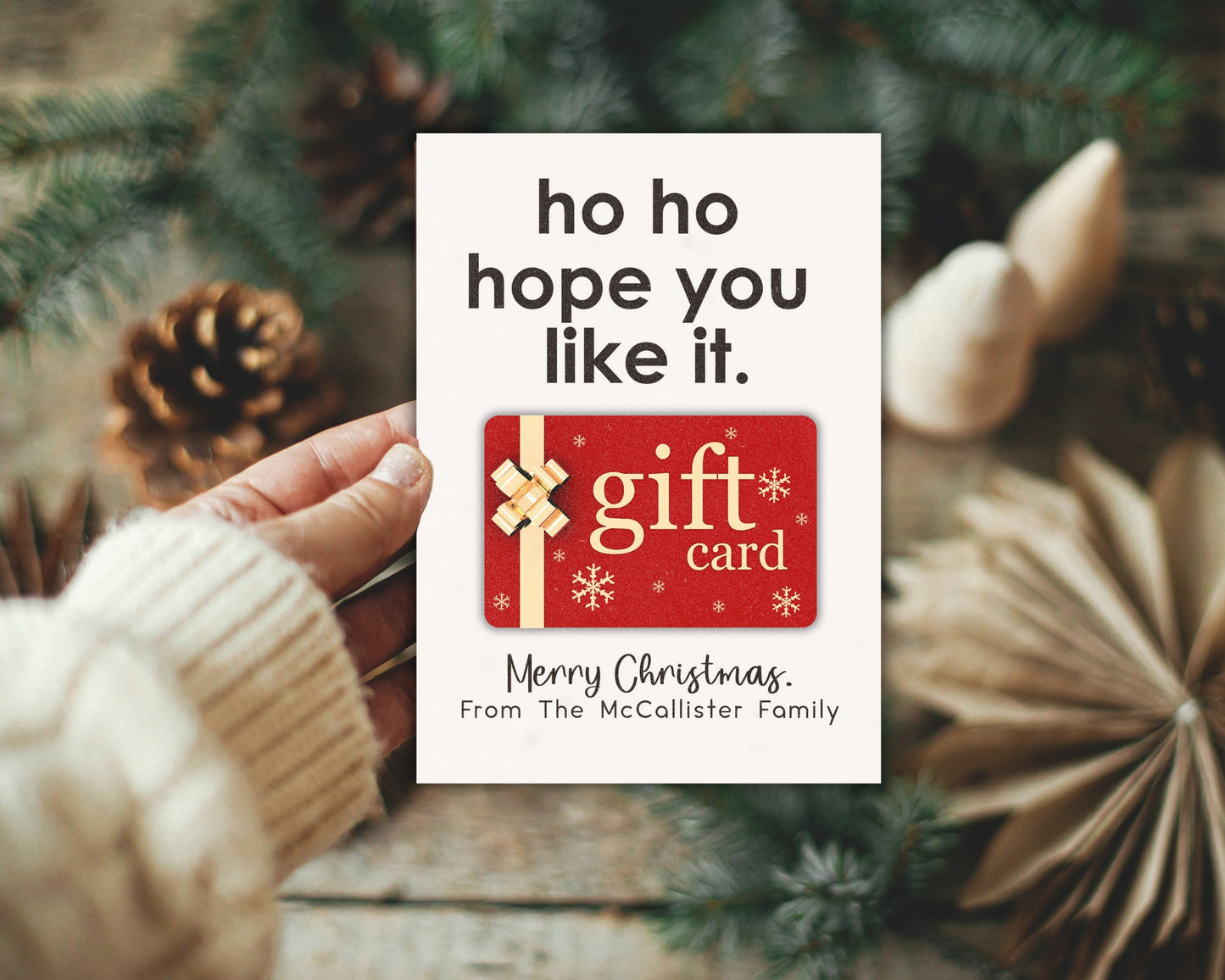 Christmas Gift Card Holder, Funny Holiday Gift Card Holder, Printable Editable Gift Card Holder, Sarcastic Gift Card Holder, Humorous Card