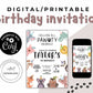 Animal Lover Birthday Party Invitation, Pawty Birthday Invite, Kids Animal Invite, Invitation for Kid Party,It's a Pawty Invite,Pawty Animal