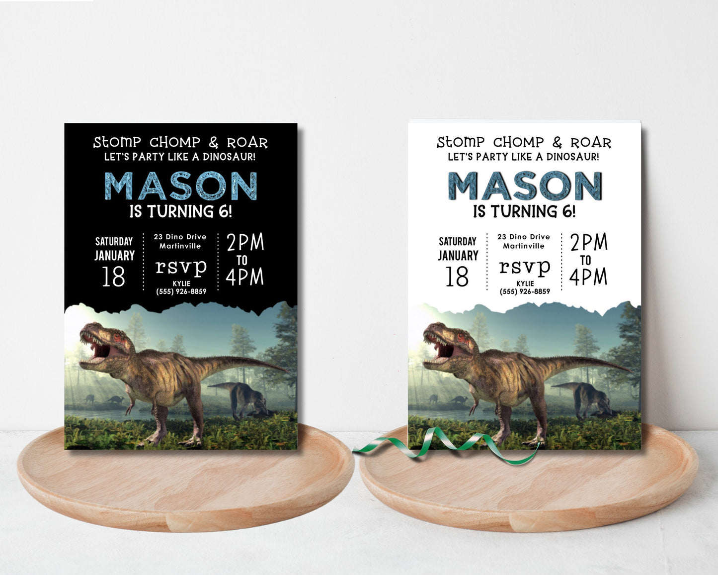 Dinosaur Birthday Invitation, Dino BDay Invite for kids, TRex Invitation, Boy Birthday Invite, Tyrannosaurus Rex Birthday, Editable Template