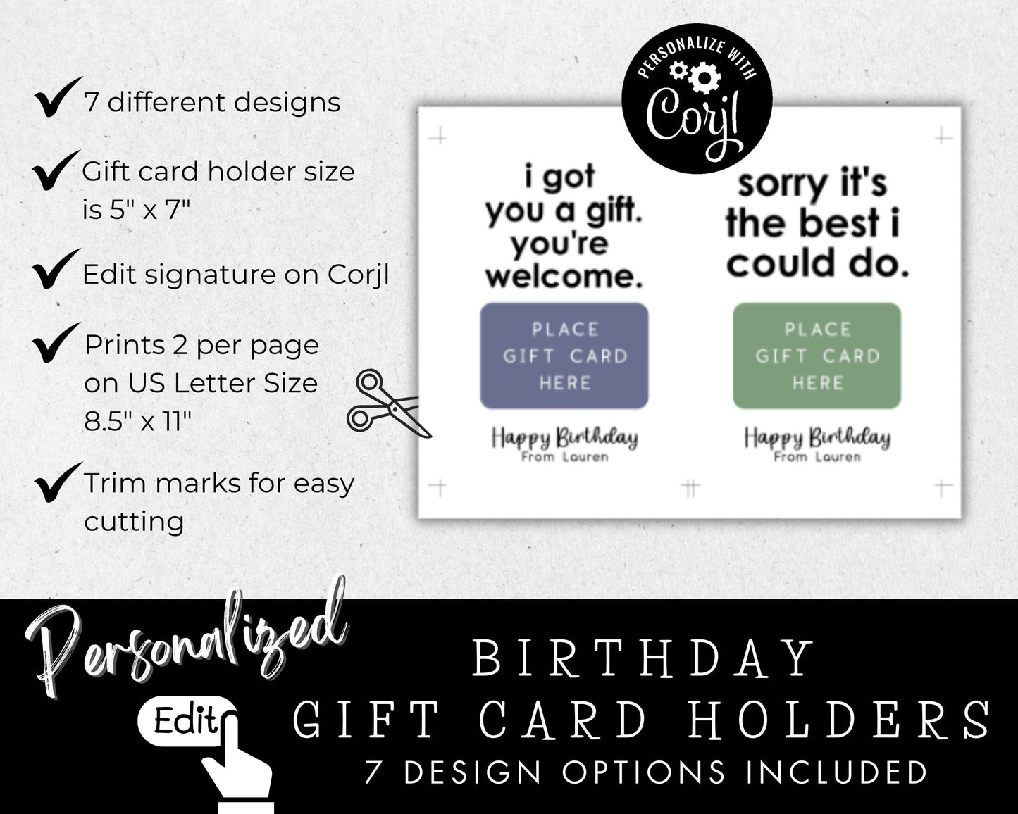 Funny Gift Card Holder, Printable Editable Gift Card Holder, Sarcastic Gift Card Holder, Humorous Card, Birthday Valentine's Day GC Holder