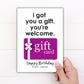 Funny Gift Card Holder, Printable Editable Gift Card Holder, Sarcastic Gift Card Holder, Humorous Card, Birthday Valentine's Day GC Holder