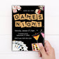 Games Night Invitation | Editable Games Game Night Party Invitation | Couple Games Night Invite | Editable Template | Casino Night Invite