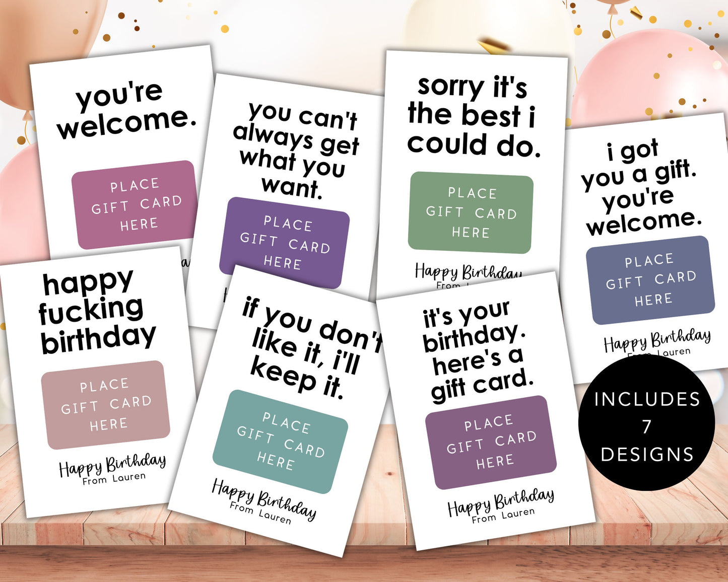 Funny Gift Card Holder, Printable Editable Gift Card Holder, Sarcastic Gift Card Holder, Humorous Card, Birthday Valentine's Day GC Holder