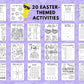 Easter Bundle for Kids, Easter Activity Pack, 20 Easter Holiday Printable Activities, Kids Party Activities, Classroom Easter Games for Kids