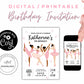 Ballerina Birthday Party Invitation, Girl Invitation, Pink Ballet Invite, Instant Digital Download, Printable Editable Template, Dance Party