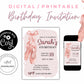 Ballet Shoes Birthday Party Invitation, Girl Invitation, Pink Ballerina Invite, Instant Digital Download, Editable Template, Ballet Party