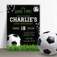 Soccer Birthday Party Invitation, Kid Soccer Invite, Boy Invitation, It's Game Time Football Game Invite, Instant Download,Editable Template