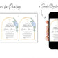 Baptism Christening First Communion Invitation Template, Editable Baptism Holy Communion Invitation, Floral Cross Printable Sacrament Invite