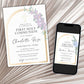 Baptism Christening First Communion Invitation Template, Editable Baptism Holy Communion Invitation, Floral Cross Printable Sacrament Invite