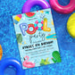 Pool Party Birthday Invitation, Kids Pool Party Invite, Girl Boy Birthday Pool Party, Swim Party, Summer Birthday Party, Editable Template