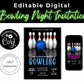 Bowling Night Invitation | Editable Bowling Event Invitation | Bowling Party Invite | Editable Template | Bowling Birthday Invite Adult/Kids