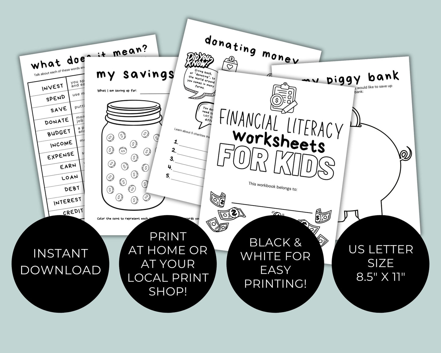 Financial Literacy Workbook for Kids