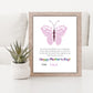 Mother's Day Butterfly Footprint Printable Craft, Gift for Mom from Child Baby Toddler, Footprint Art, Daycare Craft, Mother's Day Keepsake