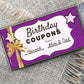 Birthday Coupon Gift for Kids, Printable Coupons, Kid Coupon Book, Editable Corjl, Personalized Coupon Gift Kids Birthday Christmas Activity