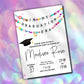 In My Graduation Era Friendship Bracelet Invitation, Grad Party Invitation, Graduating Class Digital Download, Printable Editable Template