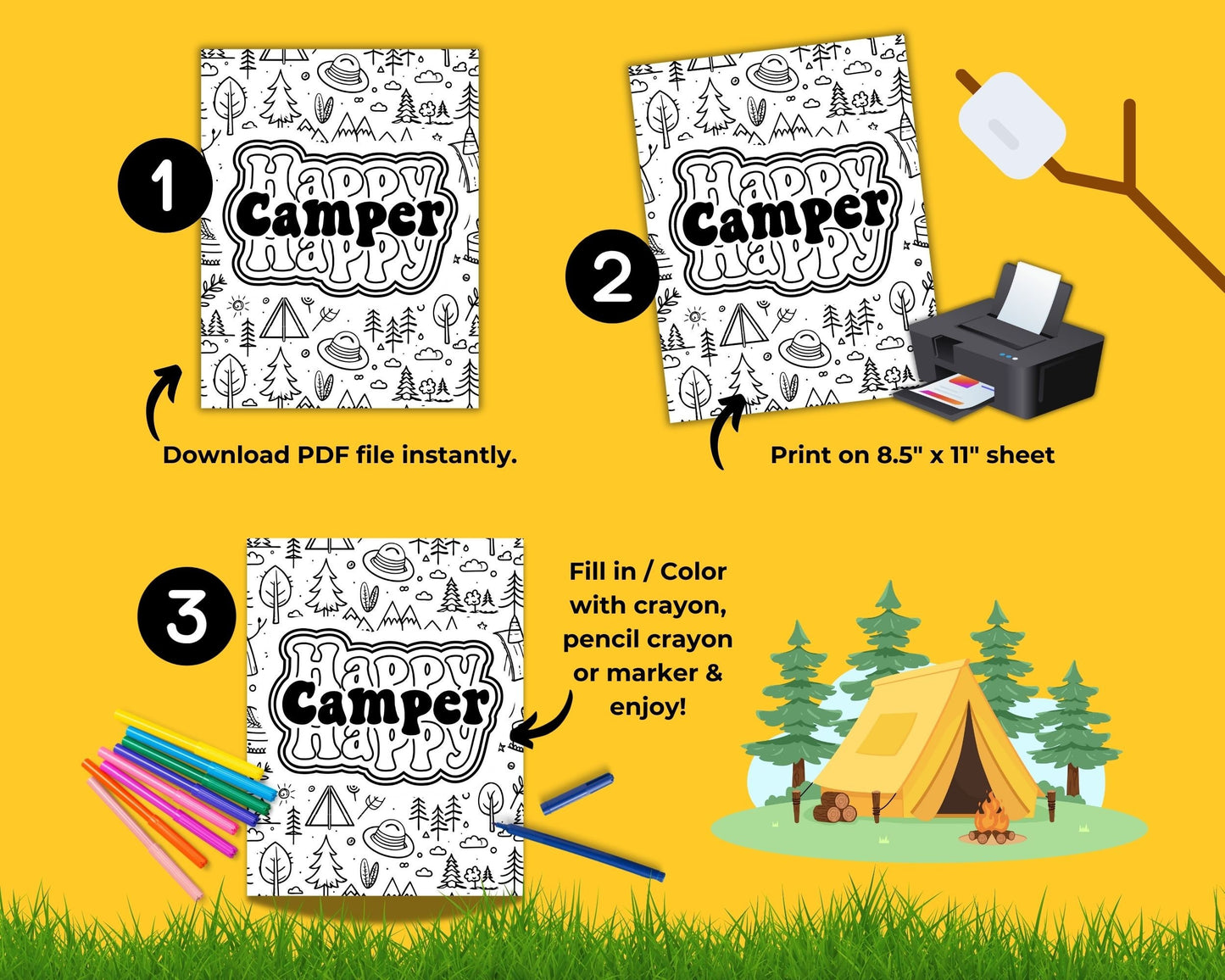 Ultimate Camping Bundle for Kids, Activity Pack, Camping Printables, Family Travel, Kid Games, Travel Games, Camp Activities, Kid Activities