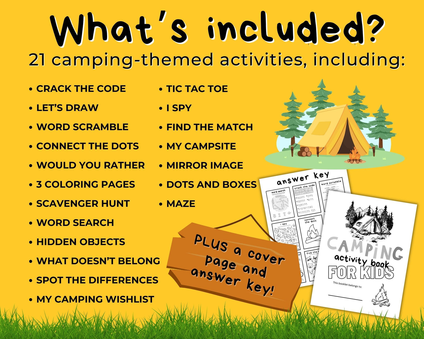 Ultimate Camping Bundle for Kids, Activity Pack, Camping Printables, Family Travel, Kid Games, Travel Games, Camp Activities, Kid Activities