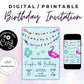 In My Summer Girl Era Friendship Bracelet Invitation, Pool Party Birthday Invitation, Swim Bday Digital Download,Printable Editable Template