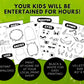 Draw Your Own Monster Activity for Kids, Cartoon Character Tracing Activity Pages, Make Own Crazy Caricatures, Instant Printable Download