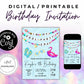 Birthday BUNDLE In My Pool Party Era Friendship Bracelet Invitation Thank You Tag Welcome Sign Milestone, Digital Download,Editable Template