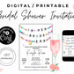 In Her Bride Era Friendship Bracelet Bridal Shower Invitation, Bridal Invitation, Wedding Era Digital Download, Printable Editable Template