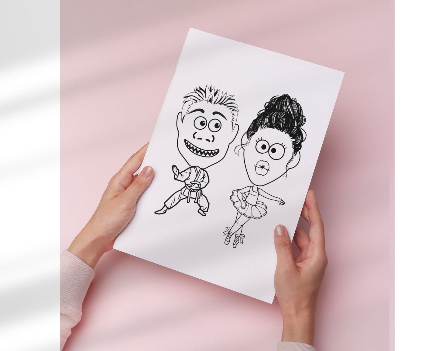 Draw Your Own Cartoon Activity for Kids, Traceable Character Pages, Tracing Activity Make Own Crazy Caricatures, Instant Printable Download