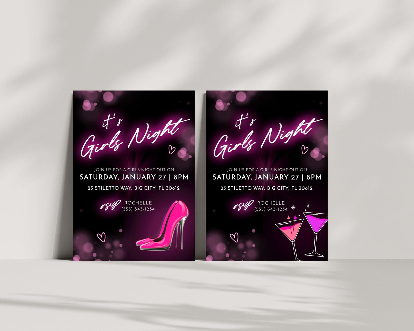 Girls Night Out Invitation | Ladies Night Out Birthday Party Invitation | Bachelorette Party Invite | Editable Template | Bar Hopping Invite