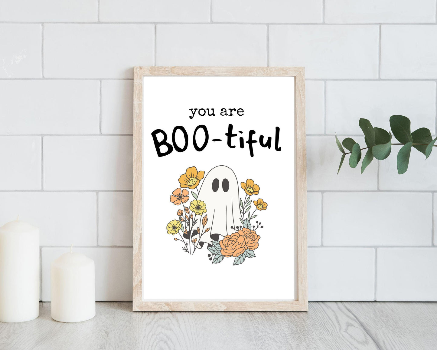 Halloween Decor Set of 3 Digital Prints,, Cute Ghost Halloween Quotes, Kid Decor, Festive Halloween Decor Bundle, Instant Download Printable