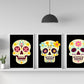 Day of the Dead Halloween Decor two Sets of 3 Digital Prints, Día de los Muertos, Festive Halloween Decor Bundle, Instant Download Printable