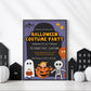 Halloween Kids Party Invitation, Trick or Treat Party Invite, Costume Party Invite, Black Orange Invitation, DIY Editable Digital Download