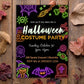 Halloween Party Invitation, Neon Halloween Trick or Treat Party Invite, Costume or Birthday Party Invite, DIY Editable Printable Template