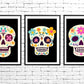 Day of the Dead Halloween Decor two Sets of 3 Digital Prints, Día de los Muertos, Festive Halloween Decor Bundle, Instant Download Printable