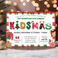 Christmas Party Invitation, Kids Holiday Party Invitation, Kidmas Invite, DIY Editable Printable XMAS Invite, Cute Children Christmas Event