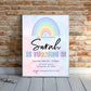 Editable Pastel Birthday Party Invitation, Girl Invitation, Pretty Spring Birthday Invite, Pastel Rainbow Invite,Printable Editable Template