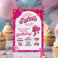 Pink Fashion Doll Birthday Party Invitation - Editable Template