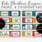 Editable Christmas Coupon Book for Kids, Child Stocking Stuffer, Printable Christmas Coupons from Mom & Dad, Children's Coupon DIY Activity