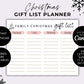 Christmas Wish List Tracker, Editable Gift List Planner, Holiday Wish List Template for Family & Friends, Personalized Printable Wishlist