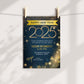 New Year's Eve Party Invitation, NYE Invitation, New Years Invite, DIY Editable Template, 2025 NY Celebration, Gold Glitter Party Invitation