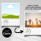 Editable 2025 Photo Calendar, Mini Monthly Calendar, Personalized Printable Christmas or Birthday Gift, Custom Monthly Picture Wall Calendar