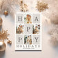 Photo Christmas Card, Customizable Merry Christmas Happy Holiday Card, Family Photos Greeting Card Digital Download, DIY Editable Template