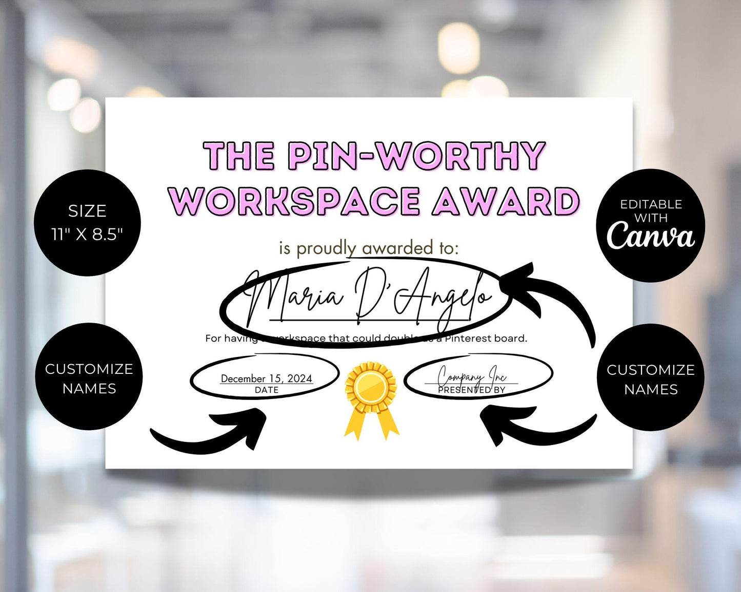 25 Funny Employee Recognition Award Certificates, Editable Template, Staff Appreciation, Funny Gift for Staff Employee Coworker Colleague