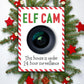 Elf Cam Printable, Elf Surveillance Camera Letter, Santa Christmas Elf Activities, Elf Welcome Letter for Kids, December Printable Template