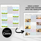 Editable 2025 Photo Calendar Template, Custom 12-Month Calendar Design for Canva, Family Photo Calendar 2025, Photo Collage Planner Template